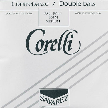 Corelli CO-364-M double bass string F#-4 4/4-3/4, medium, solo, rope core, tungsten