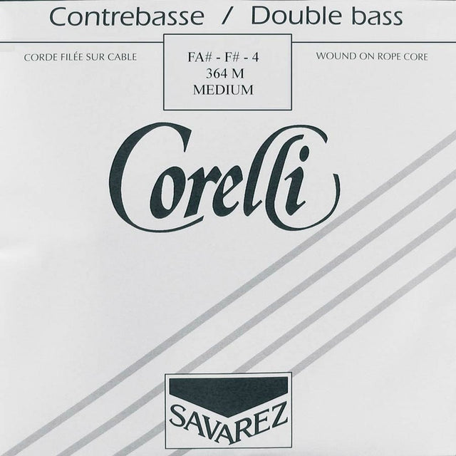 Corelli CO-364-M double bass string F#-4 4/4-3/4, medium, solo, rope core, tungsten