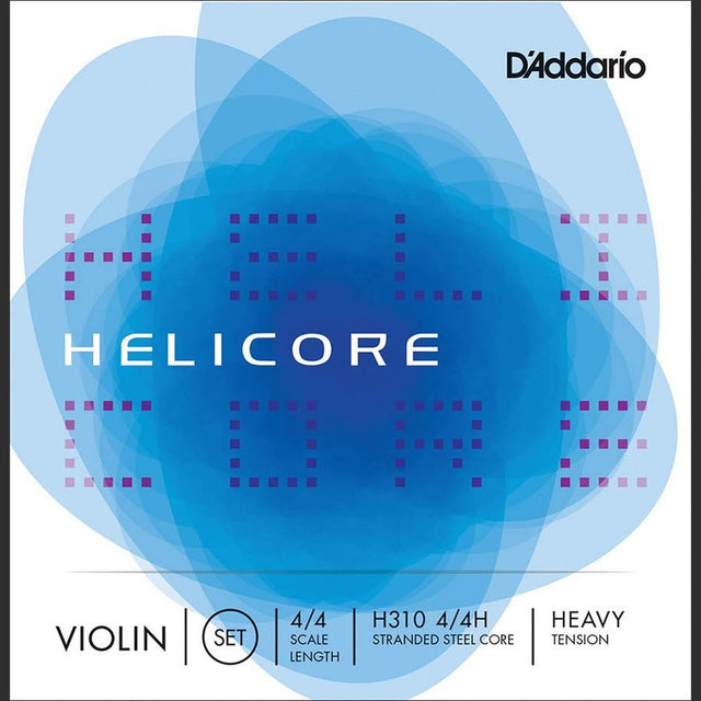 D'Addario H310-44H violin string set 4/4, heavy, with tin-plated high-carbon plain steel E-1 string