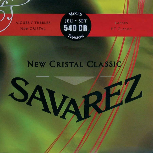 Savarez 540-CR snaren set classic, New Cristal trebles, silverwound HT classic basses, normal tension