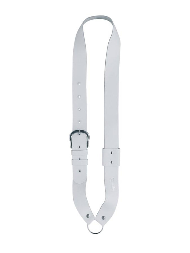 Boston JB-10 Bandelier voor kleine trom (kindermodel), leder, wit 140 cm x 4 cm