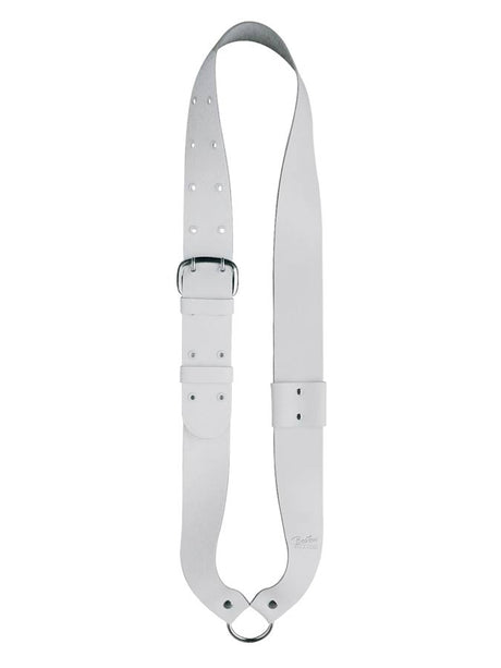 Boston SB-10-V Bandelier voor kleine trom, gevoerd leder, wit