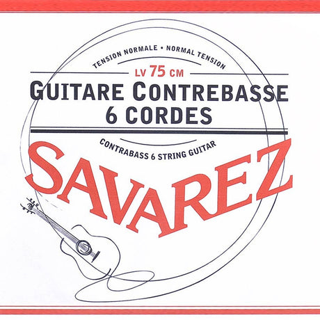 Savarez 650-R snaren set classic contrabass guitar, silverplated wound, scale 75 cm, normal tension