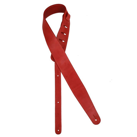 Gaucho GST-951-RD gitaarriem, topkwaliteit Europees leder, 5,5cm. breed, rood, made in Italy