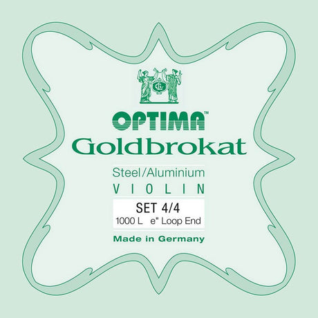 Optima 1000-44-L string set for violin 4/4, steel & aluminum, with loop end E-1 string