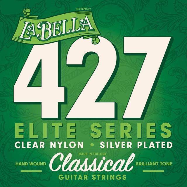 La Bella L-427 snaren set classic, clear nylon trebles & silverplated basses