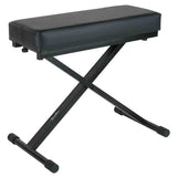 Boston OB-90 keyboardbank – X-model met EZ-adjust, zwart met leather look zitting