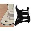 Boston SL-313-VW pickguard, Stallion, standard, SSS, 3 pot holes, 3-5 switch, lefthanded, 3 ply, vintage white