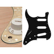 Boston SL-313-PC pickguard, Stallion, standard, SSS, 3 pot holes, 3-5 switch, lefthanded, 3 ply, pearl cream