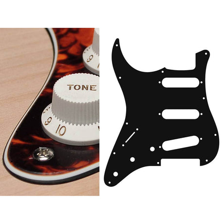 Boston SL-313-MO pickguard, Stallion, standard, SSS, 3 pot holes, 3-5 switch, lefthanded, 3 ply, marble orange