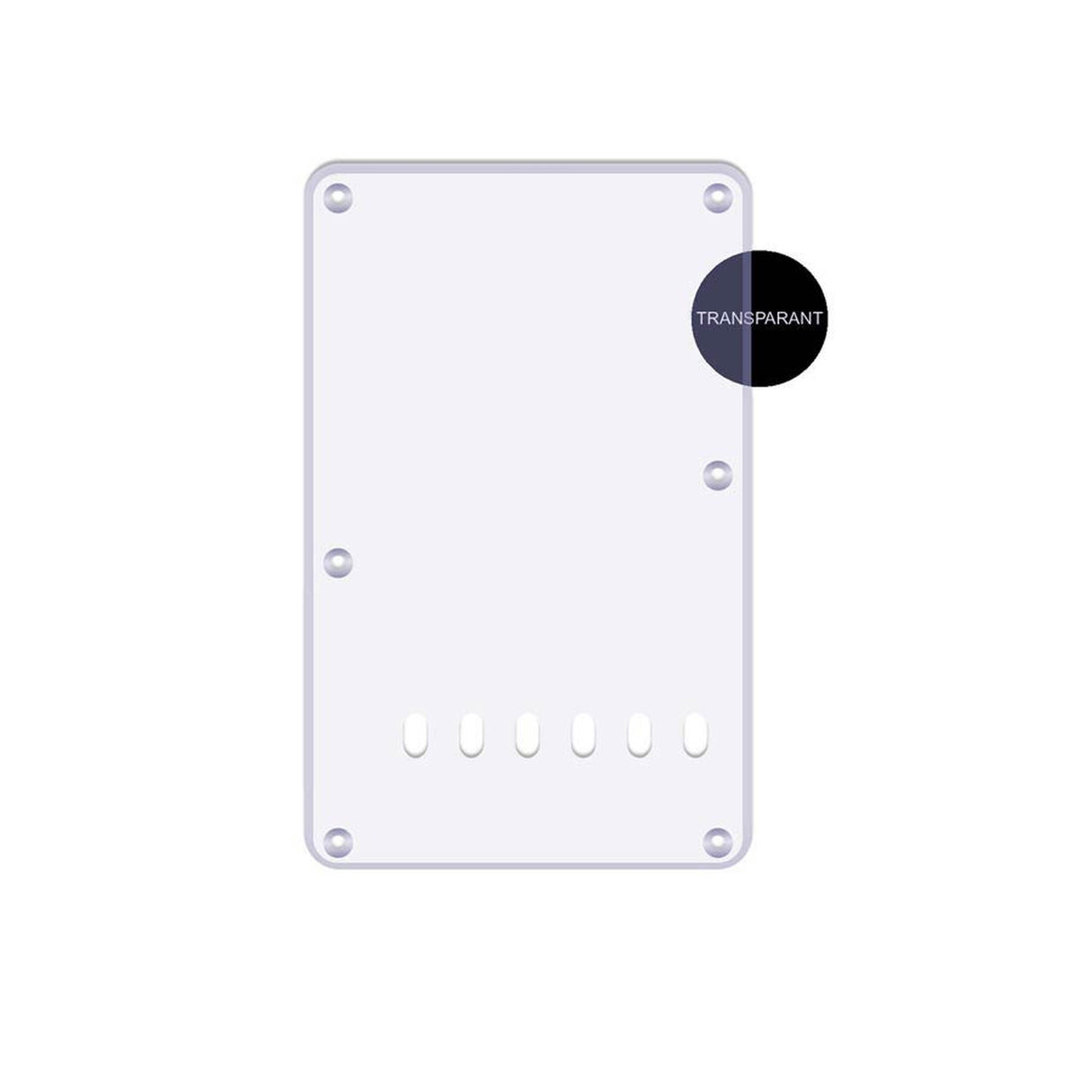 Boston BP-113-TR back plate, string spacing 11,2mm, 1 ply, standard Stallion, 86x138mm, transparent