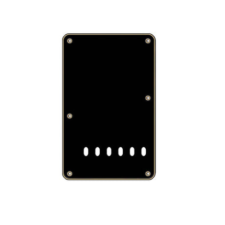 Boston BP-313-BC back plate, string spacing 11,2mm, 3 ply, standard Stallion, 86x138mm, black & cream