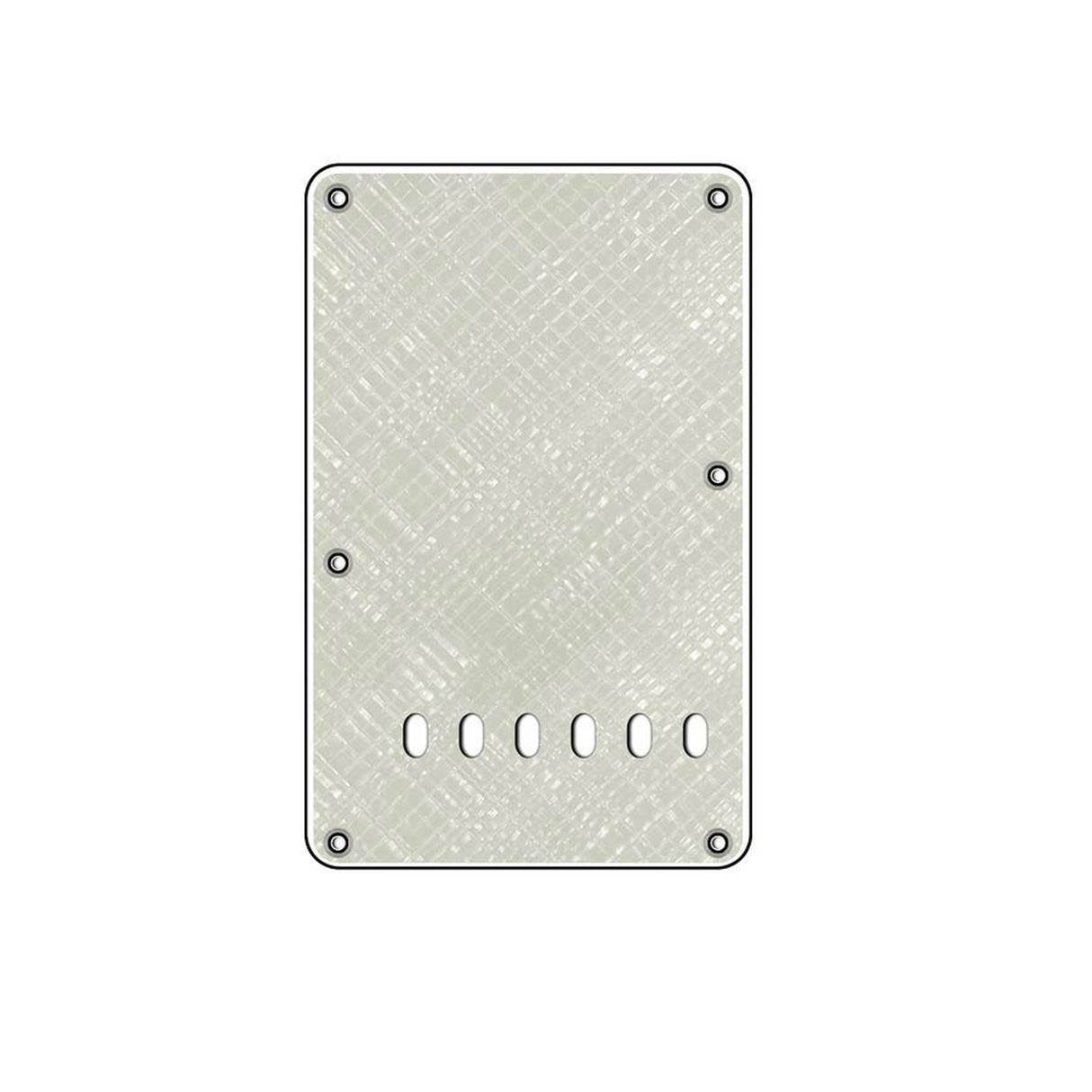 Boston BP-413-PWW back plate, string spacing 11,2mm, 4 ply, standard Stallion, 86x138mm, pearl white webbing