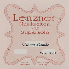 Lenzner LDG-D6 D-6 string for treble viola da gamba, gut-silver, scale: 38 cm.