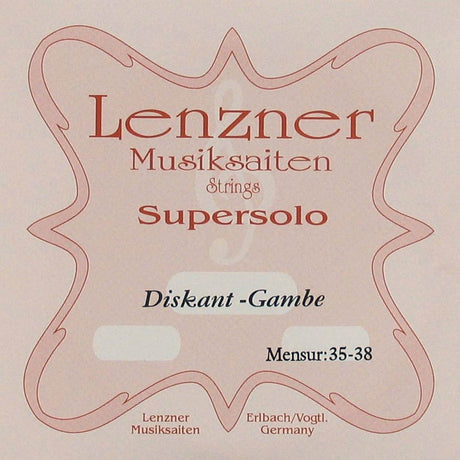 Lenzner LDG-D6 D-6 string for treble viola da gamba, gut-silver, scale: 38 cm.