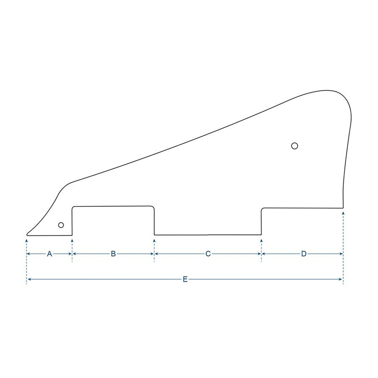 Boston LP-113-C pickguard, LP-model, standard,1 ply, cream