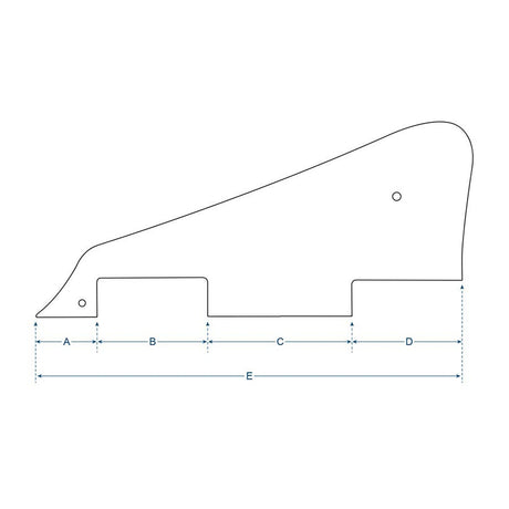 Boston LP-113-TR pickguard, LP-model, standard, 1 ply, transparent