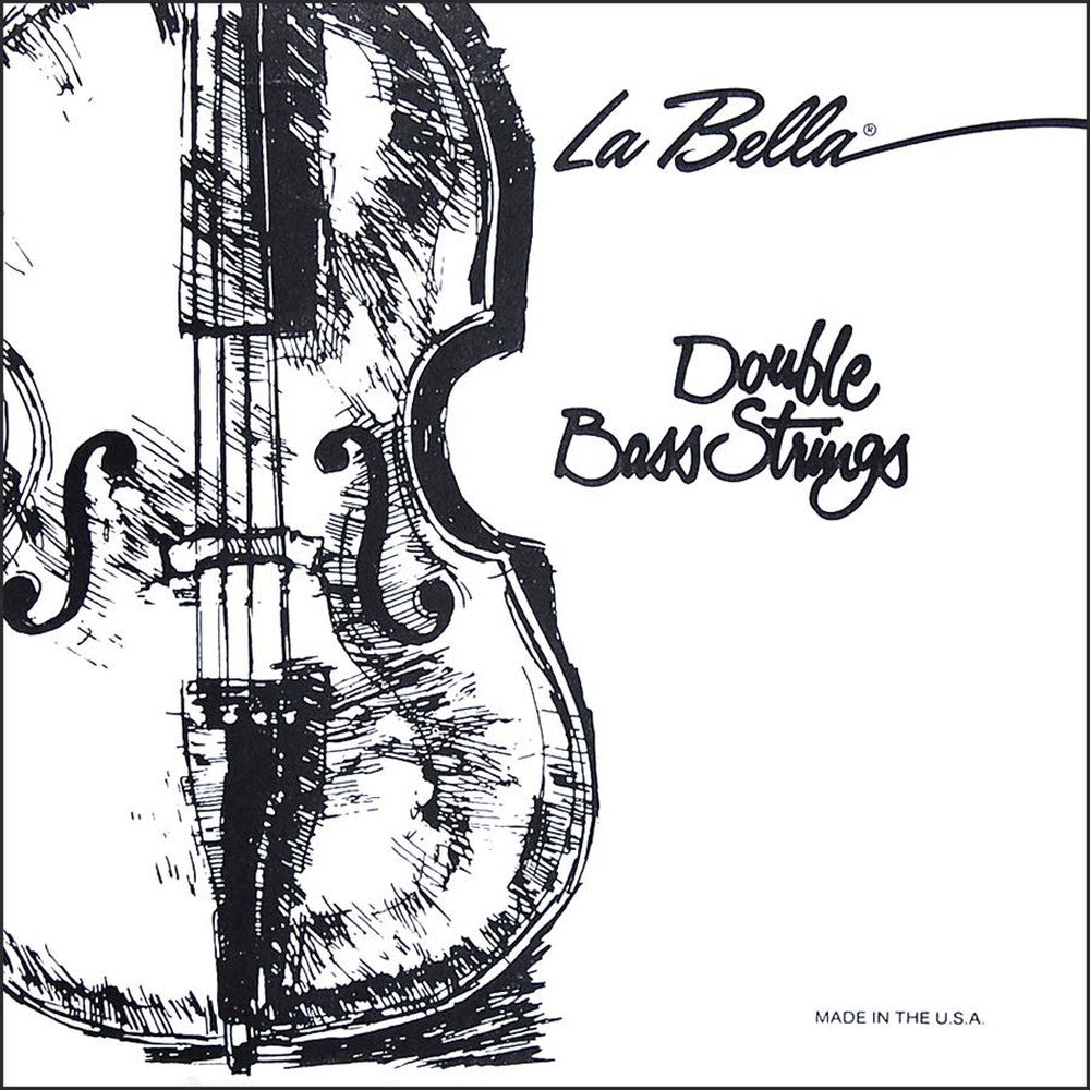 La Bella L-7716LC double bass string C-5, black nylon tape wound, rope core, extended scale