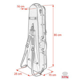 Leonardo VC-1444-BU Student Series vioolkoffer 4/4 shaped zwart