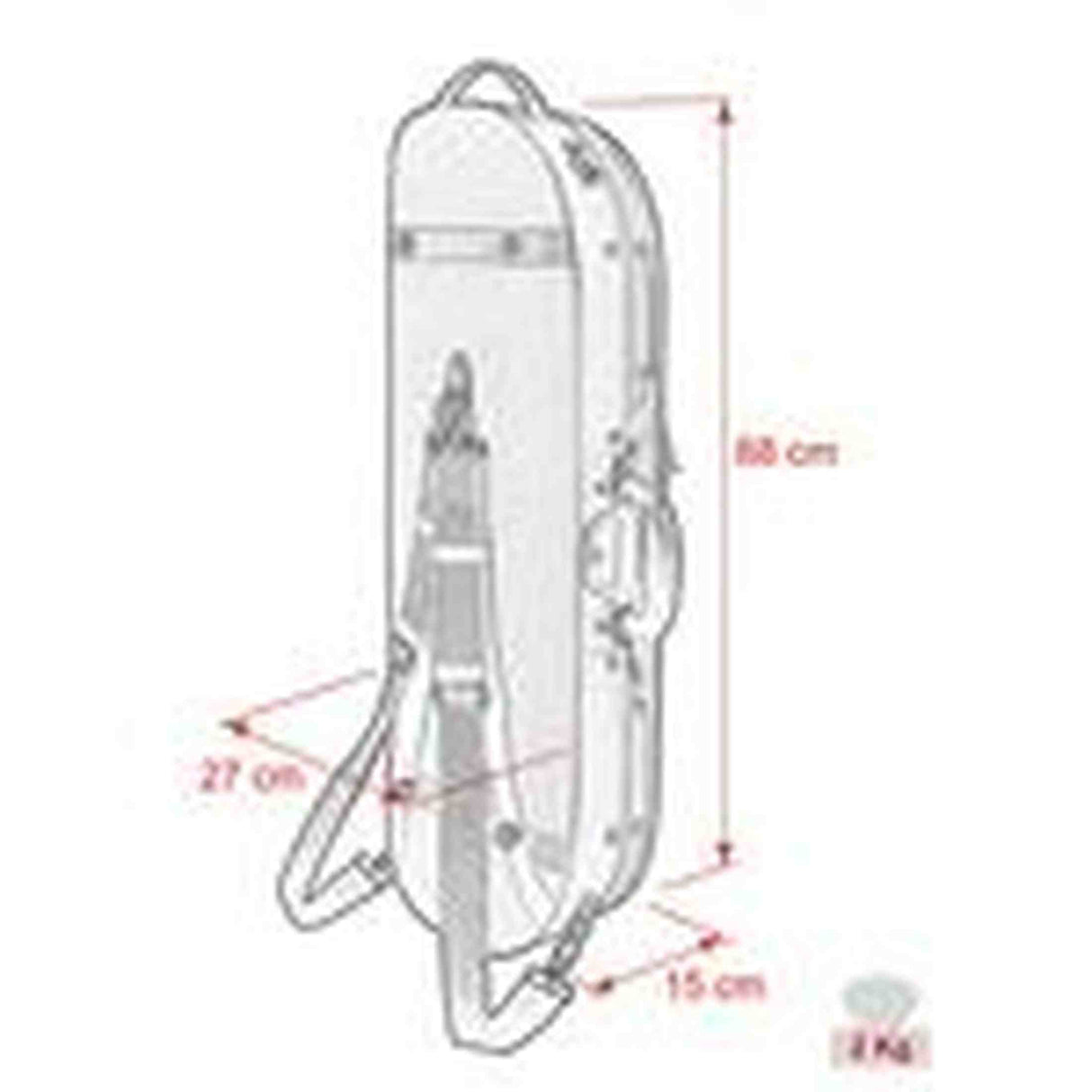 Leonardo VC-1844-BU Student Series vioolkoffer 4/4 D-vorm zwart