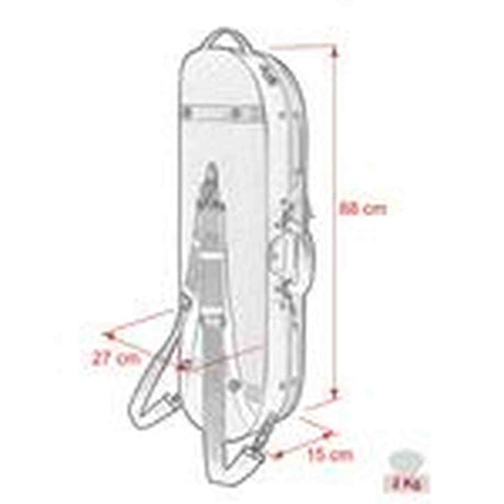 Leonardo VC-1844-BU Student Series vioolkoffer 4/4 D-vorm zwart