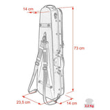 Leonardo VC-1434-BU Student Series vioolkoffer gevormd 3/4 hout zwart