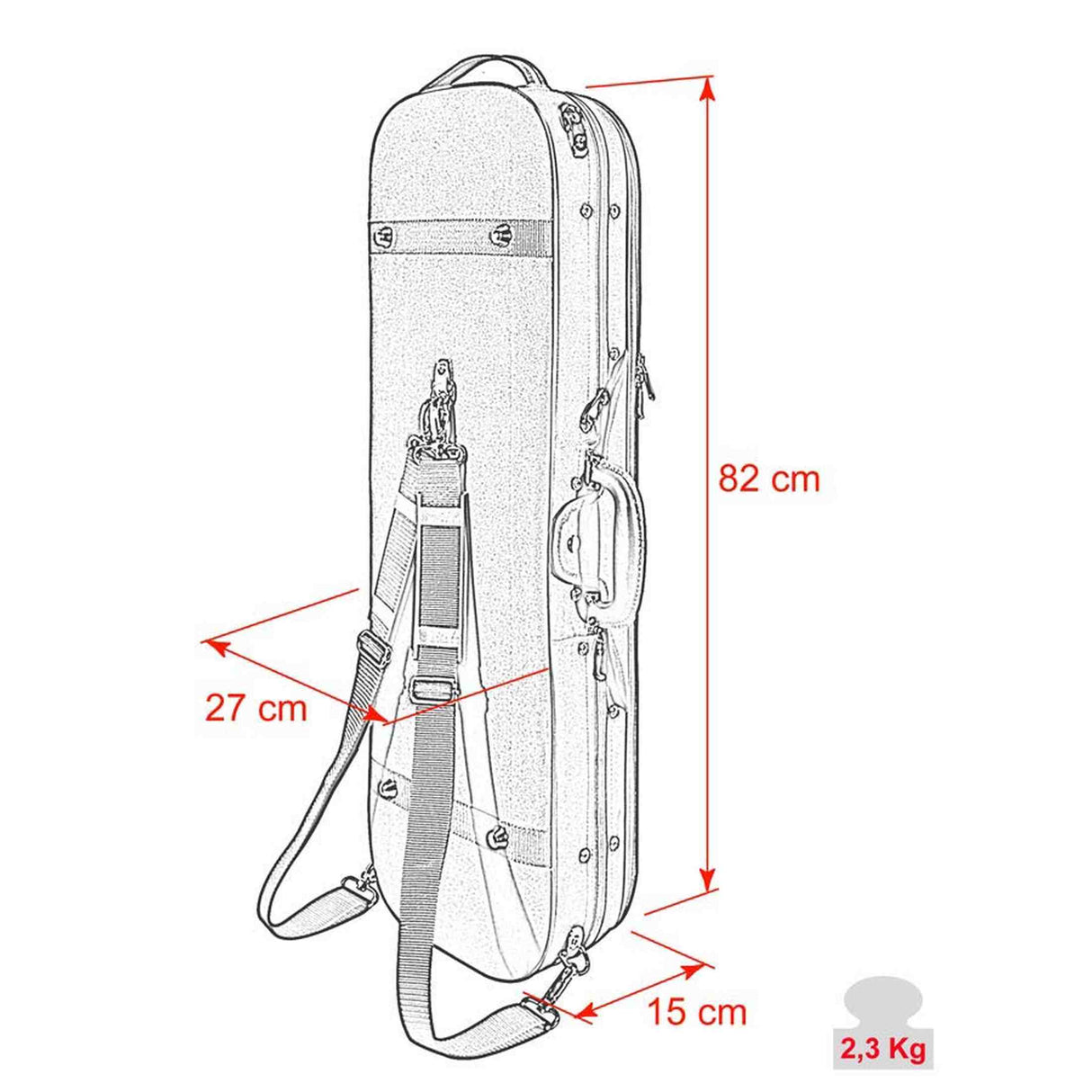 Leonardo VC-45-UU Student Series vioolkoffer rechthoekig 4/4 blauw