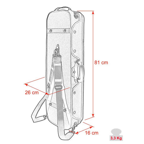 Leonardo VC-47-BU Pro Series vioolkoffer rechthoekig 4/4 zwart