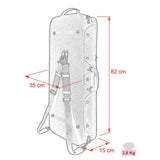 Leonardo DC-160-BR vioolkoffer voor 2 violen oblong hout zwart rood