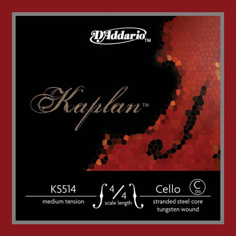 D'Addario KS514-44M cello string C-4, tungsten wound on stranded steel core