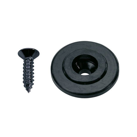 Boston SH-15-B string retainer for bass guitar, button model, with screw, 19mm, height 7mm, black