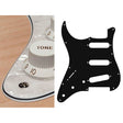 Boston SL-413-PW pickguard, Stallion, standard, SSS, 3 pot holes, 3-5 switch, lefthanded, 4 ply, pearl white