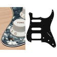 Boston ST-423-PB pickguard, Stallion, SSH, 3 pot holes, 3-5 switch, 4 ply, pearl black