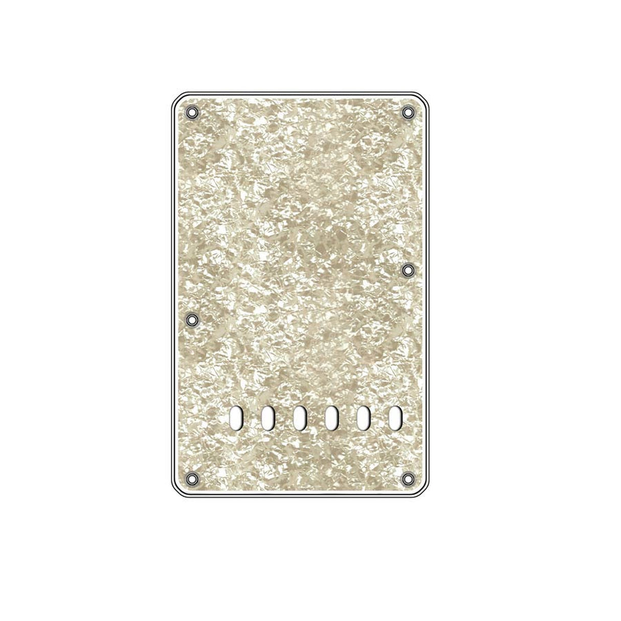 Boston BP-413-PW back plate, string spacing 11,2mm, 4 ply, standard Stallion, 86x138mm, pearl white