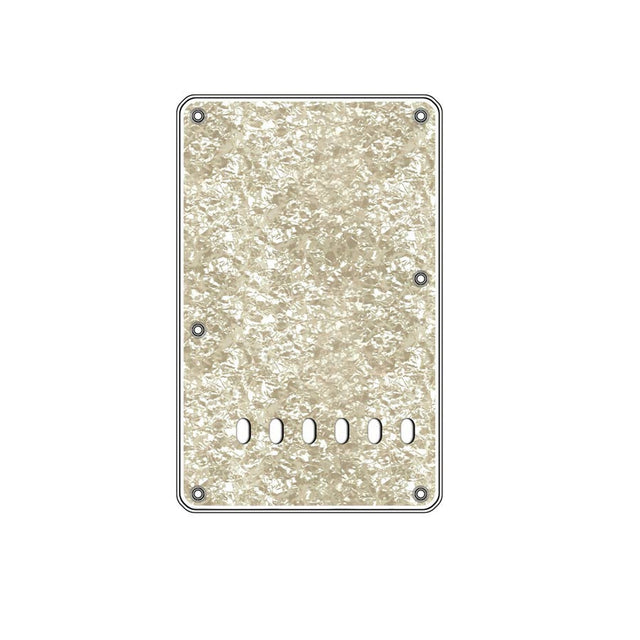 Boston BP-413-PW back plate, string spacing 11,2mm, 4 ply, standard Stallion, 86x138mm, pearl white