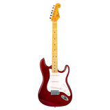 SX SST57-CAR elektrische gitaar – 3 single coils, vintage tremolo, Candy Apple Red + tas