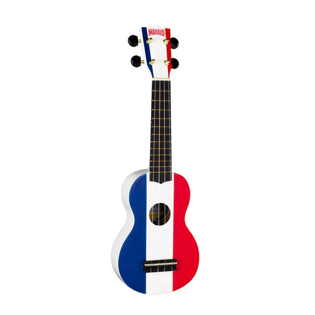 Mahalo U/FRANCE Franse Vlag Print Sopraan ukulele incl. tas