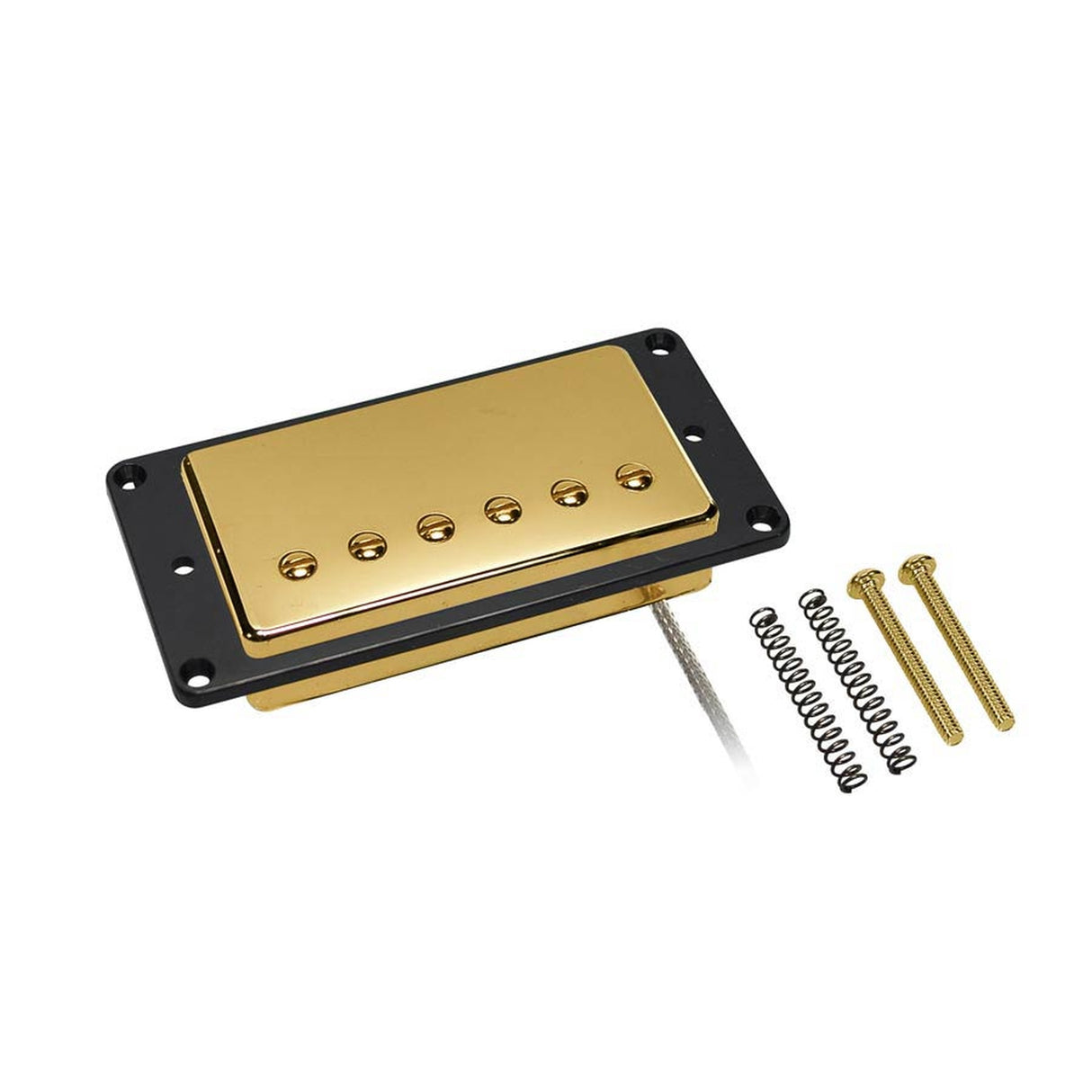 Boston VHB-57-BGD humbucker pickup, Alnico 5 balk, gevlochten afgeschermde bedrading, gewaxte emaille draad, 8.8K brug, goud