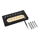 Boston PHB-90-NZE humbucker pickup, Alnico 5 balk, 4 geleiders, gewaxte formvar draad, 9.6K hals, zebra