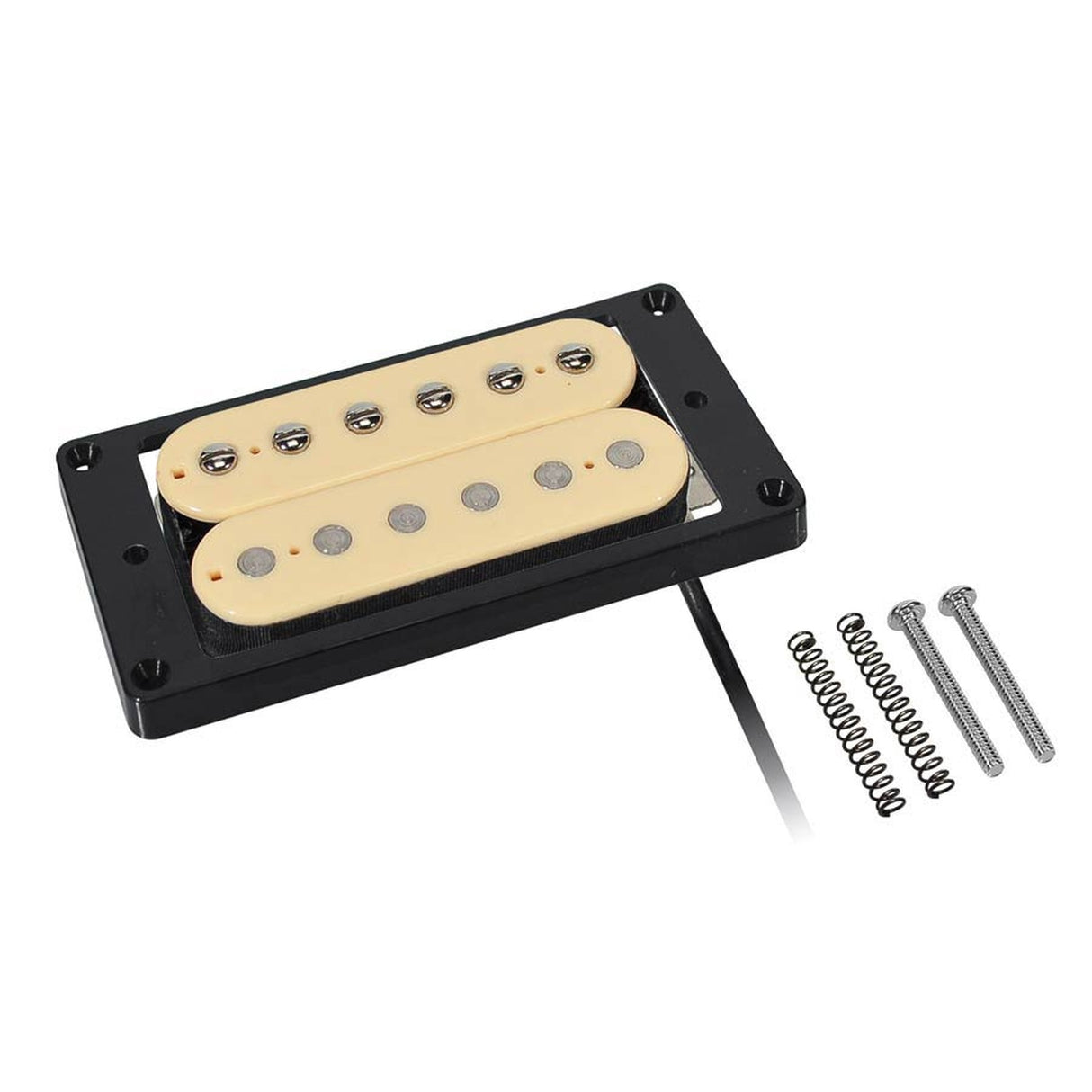 Boston PHB-90-NIV humbucker pickup, Alnico 5 balk, 4 geleiders, gewaxte formvar draad, 9.6K hals, ivoor