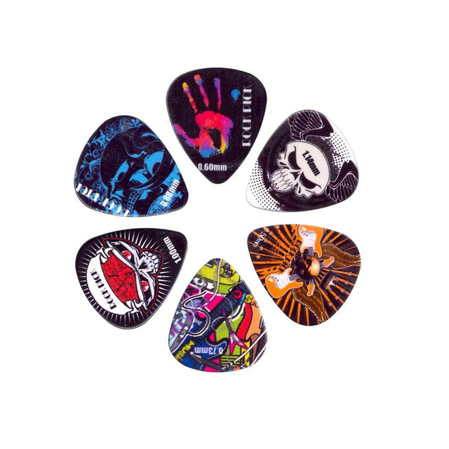 Boston BRP6-MIX plectrum 6-pack, celluloid, diverse dikten: 0.50/0.60/0.73/0.88/1.00/1.14mm