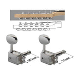Wilkinson 162-NL-4M2L Stemmechanieken voor gitaar, met EZ LOK and staggered post height, 6x links, nikkel
