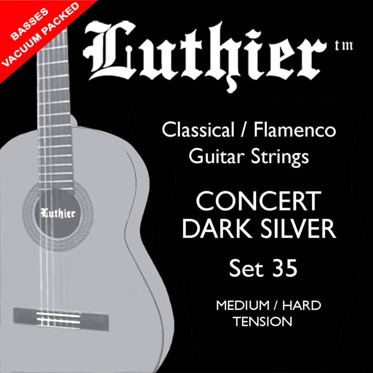 Luthier L-35 snaren set classic Concert Dark Silver, medium-hard tension