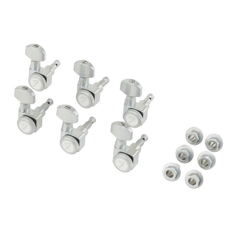 Fender 990818000 machine heads, Schaller locking strat/tele, mounting materials included, brushed