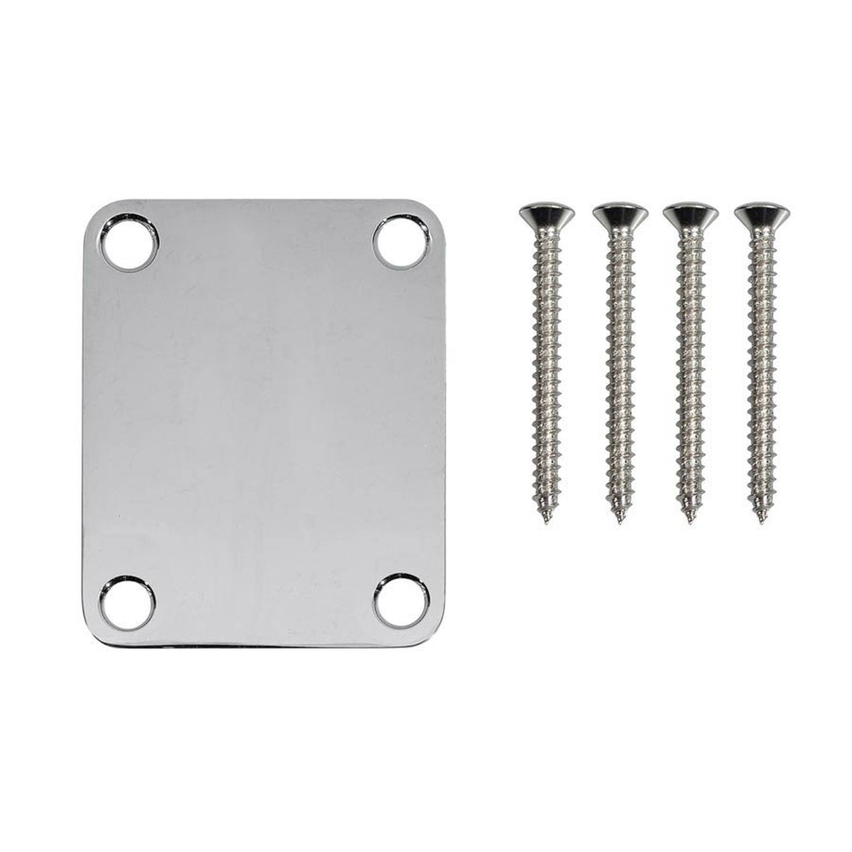 Fender 991447100 neck plate American Vintage/Mexico, for guitar and bass, no logo, chrome