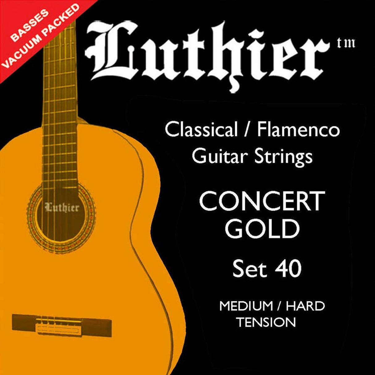 Luthier L-40 snaren set classic Concert Gold, bronze alloy, medium-hard tension