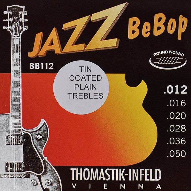 Thomastik Infeld THBB-112T Jazz Bebop snaren set elektrisch, nickel roundwound, tinplated trebles, 012-016-020-028-036-050