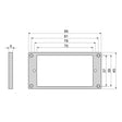 Boston HF5050IV humbucker frame, flat, 5x5mm, ivory