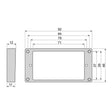 Boston HFS110120IV humbucker frame, flat bottom slanted top, 11 to 12mm height, ivory