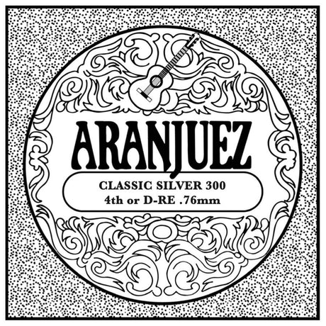 Aranjuez AR-304 D-4 snaar, silverplated wound nylon, medium gauge